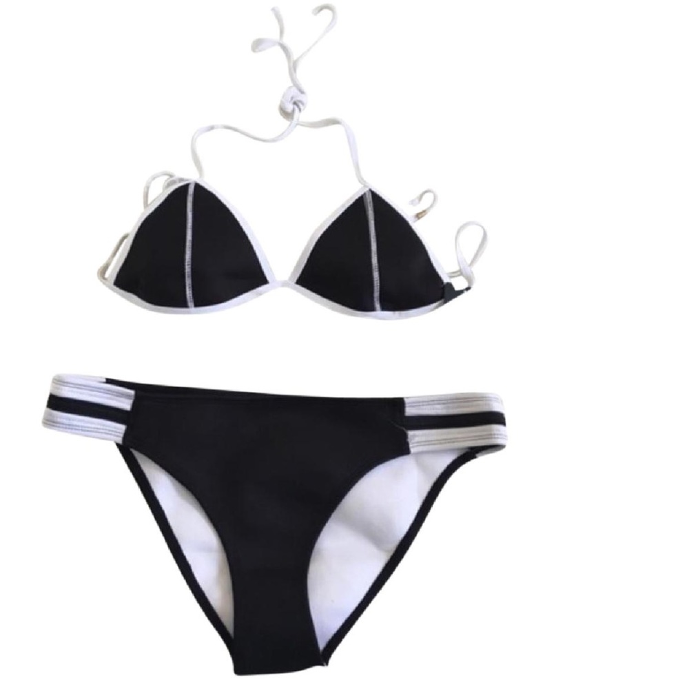 Rampage Caviar Scuba Black & White Bikinis Size M